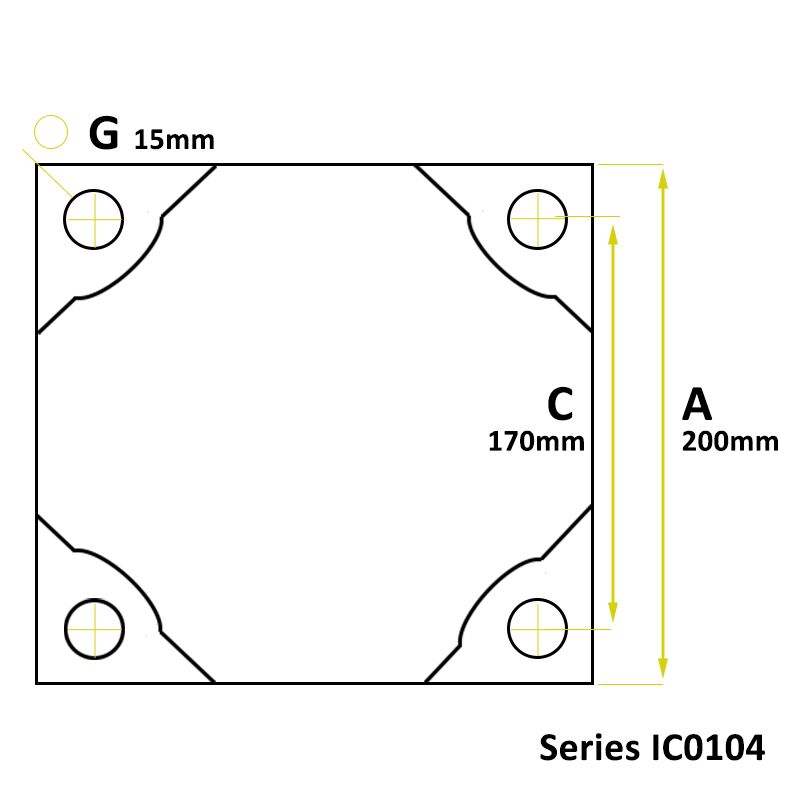 BUFFER RUBBER IC0104 SQUARE - Image 2