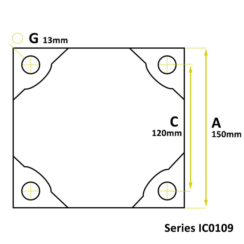 BUFFER RUBBER IC0109 SQUARE - Image 2