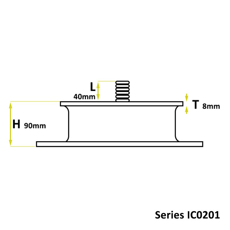 BUFFER RUBBER IC0201 OVAL - Image 3