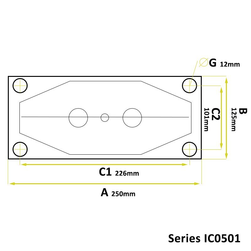 BUFFER RUBBER ICO501 RECTANGLE - Image 2