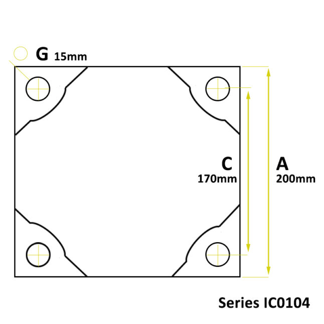 BUFFER RUBBER IC0104 SQUARE - Image 2